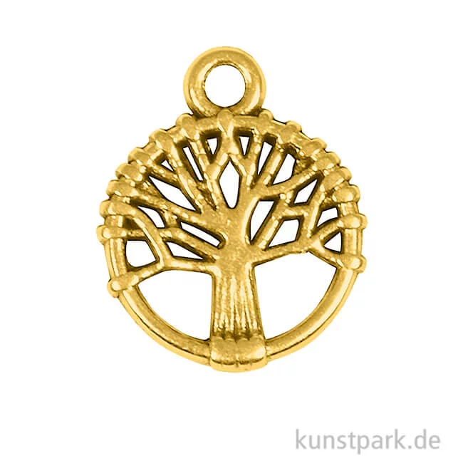 Artikelbild 1 des Artikels “Mini-Anhänger Metall - goldener Lebensbaum, 3 Stück “