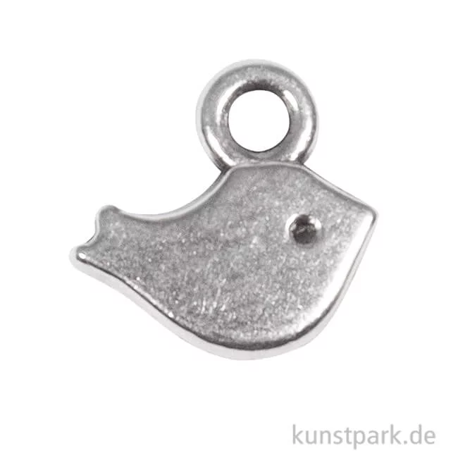 Artikelbild 1 des Artikels “Mini-Anhänger Metall - silberner Vogel, 6 Stück “