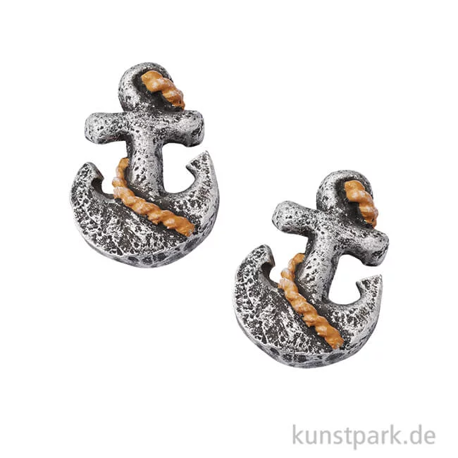 Artikelbild 1 des Artikels “Mini Anker in Metalloptik, 3 cm, 2 Stück “