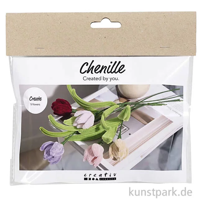 Artikelbild 1 des Artikels “Mini Bastelset - Blumen aus Pfeifenreinigern, Tulpen “