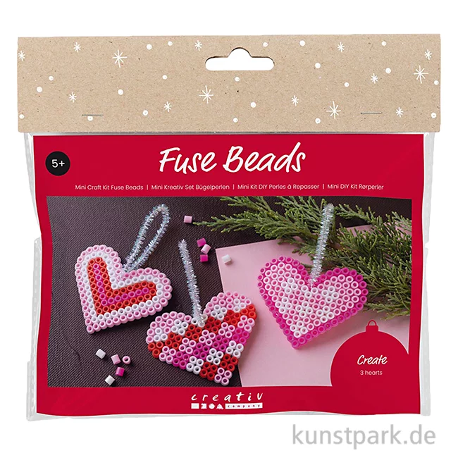 Artikelbild 1 des Artikels “Mini Bastelset - Bügelperlen Herzen, Pink, Rot, Weiß “