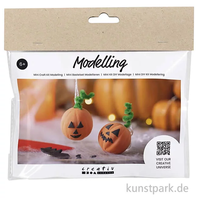 Artikelbild 1 des Artikels “Mini Bastelset Halloween Modellieren, Kürbis “