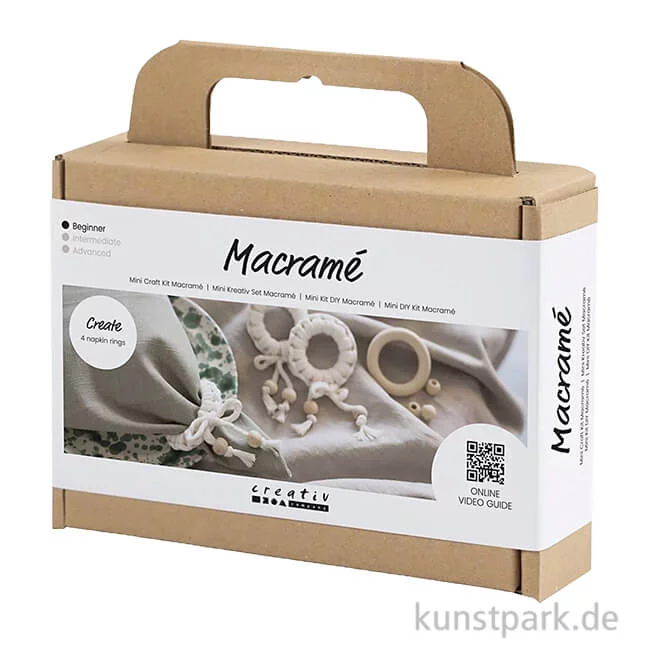 Artikelbild 1 des Artikels “Mini Bastelset Makramee - Serviettenringe, Creme “