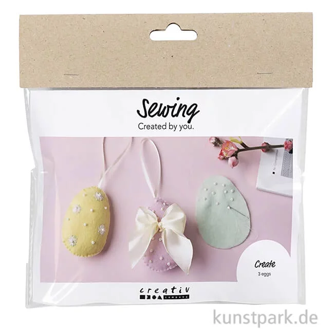 Artikelbild 1 des Artikels “Mini Bastelset - Ostereier Nähen, Pastellfarben “