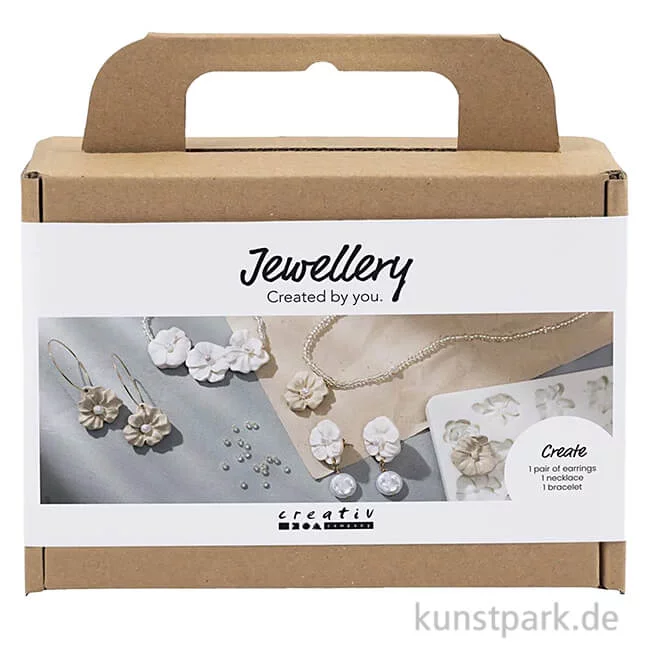 Artikelbild 1 des Artikels “Mini Bastelset Schmuck, Blumen, Beige, Weiß “