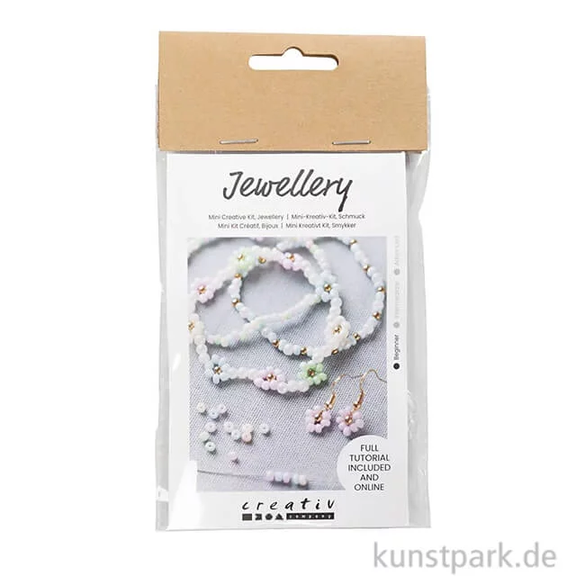 Artikelbild 1 des Artikels “Mini Bastelset Schmuck - Elastisches Armband + Ohrringe, Pastell “