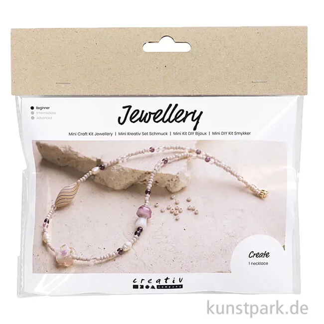 Artikelbild 1 des Artikels “Mini Bastelset Schmuck, Halskette + Ohrringe, Chunky, Rosé “
