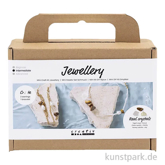 Artikelbild 1 des Artikels “Mini Bastelset Schmuck, Halskette + Ohrringe mit Kristallen “