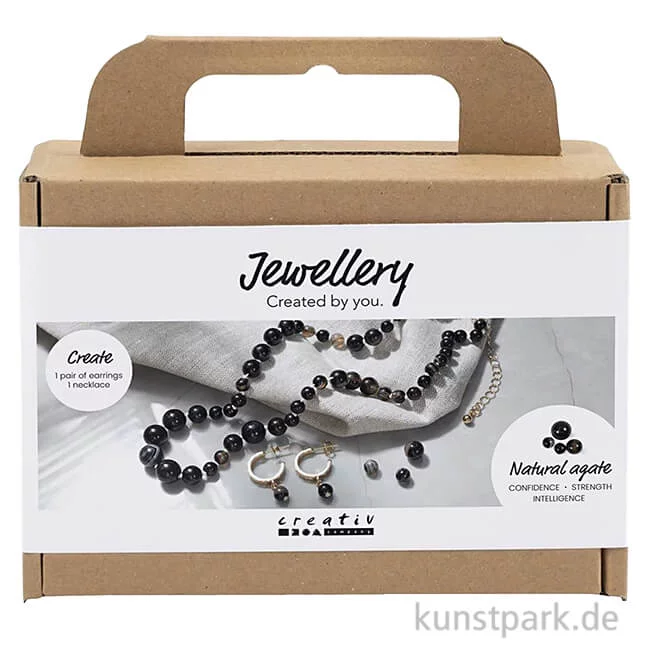 Artikelbild 1 des Artikels “Mini Bastelset Schmuck, Halskette + Ohrringe, Schwarz “