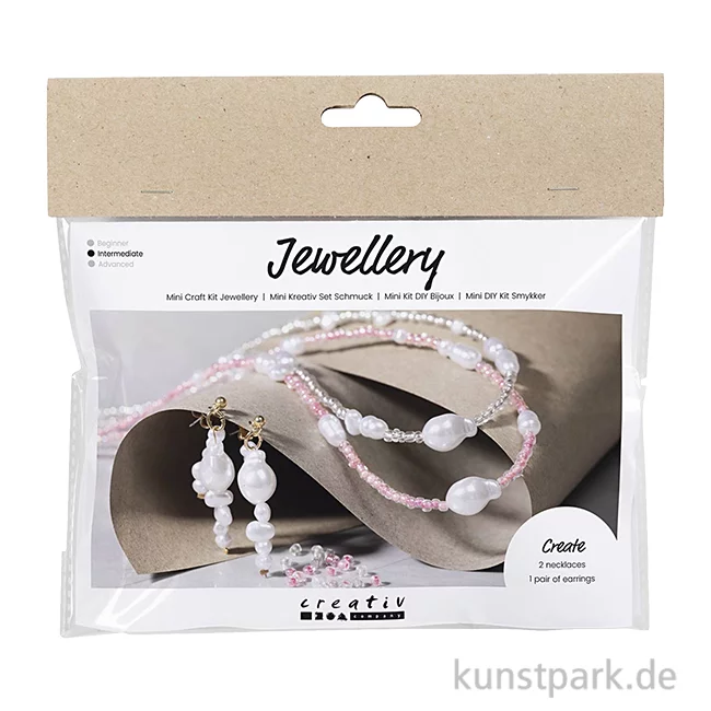 Artikelbild 1 des Artikels “Mini Bastelset Schmuck, Halsketten + Ohrringe mit Wachsperlen “