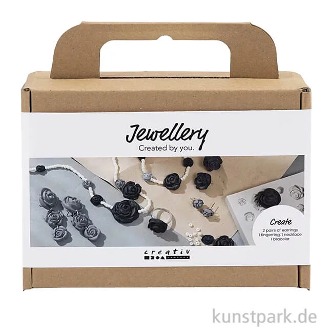 Artikelbild 1 des Artikels “Mini Bastelset Schmuck, Rosen, Schwarz, Weiß “