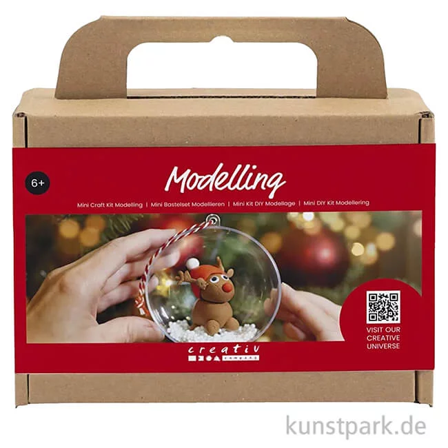 Artikelbild 1 des Artikels “Mini Bastelset Weihnachtskugel Modellieren, Rentier “