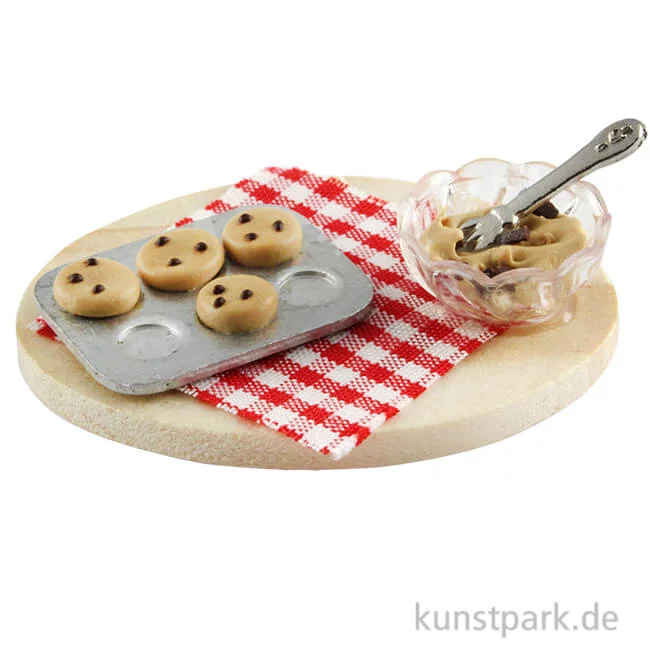Artikelbild 1 des Artikels “Mini Brett mit Keksen und Teigschüssel, 4,5 cm “