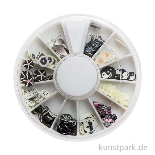 Artikelbild 1 des Artikels “Mini Clay Scheiben - Black & White, 12 Motive, 18g “