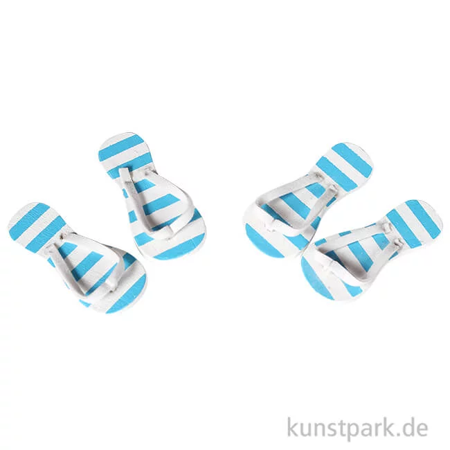 Artikelbild 1 des Artikels “Mini Flip-Flops - blau gestreift, 3 cm, 2 Paar “