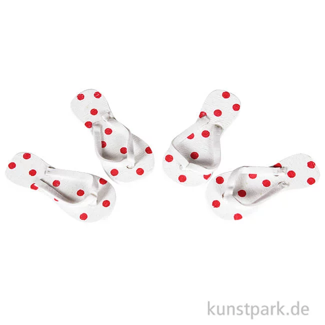 Artikelbild 1 des Artikels “Mini Flip-Flops - rot gepunktet, 3 cm, 2 Paar “