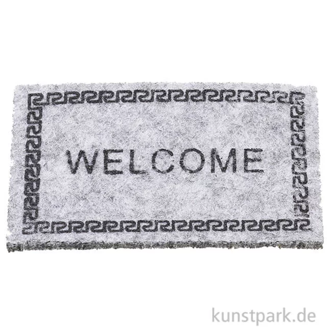 Artikelbild 1 des Artikels “Mini Fußmatten, Hellgrau-meliert, 3,5 x 5,5 cm, 2 Stück “