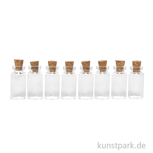 Artikelbild 1 des Artikels “Mini Glasröhrchen mit Kork, 10 x 30 mm, 8 Stück “