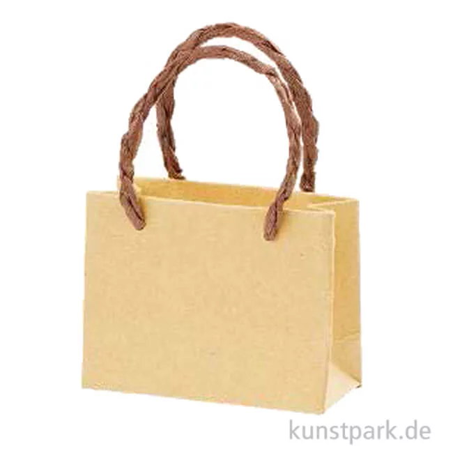 Artikelbild 1 des Artikels “Mini Papiertasche, Natur, 4 x 1,5 x 3 cm, 2 Stk. “
