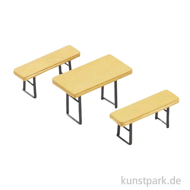 Artikelbild 1 des Artikels “Mini Picknicktisch, 6x3,5x3 cm, 3-teilig “