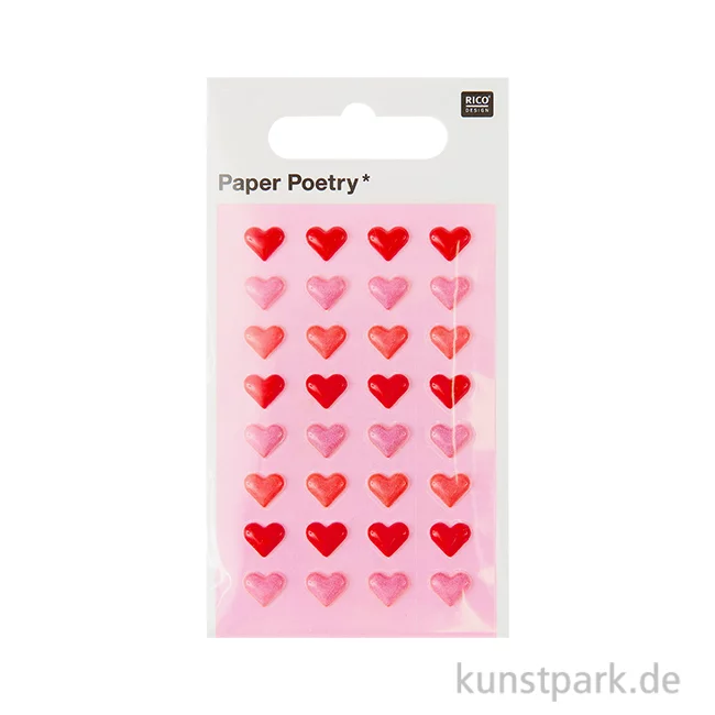 Artikelbild 1 des Artikels “Mini Puffy Sticker - Herzen, 1 Bogen, 6 x 10 cm “