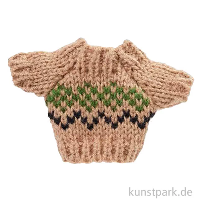 Artikelbild 1 des Artikels “Mini-Pullover, Natur Gemustert, 3,5 x 5 cm “