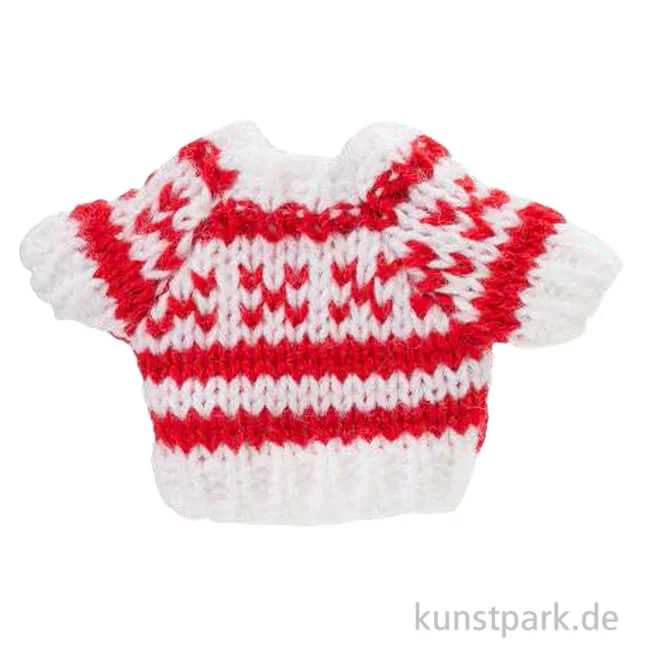 Artikelbild 1 des Artikels “Mini-Pullover, Rot Weiß, 3,5 x 5 cm “
