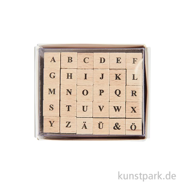 Artikelbild 1 des Artikels “Mini Stempelset - Buchstaben A-Z mit 30 Holzstempeln “
