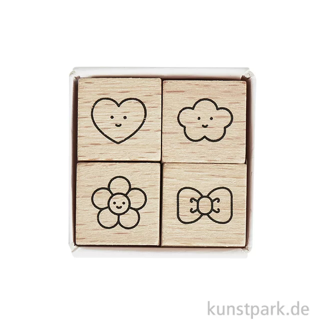 Artikelbild 1 des Artikels “Mini Stempelset - Chingu, 4 Holzstempel, 3 x 3 x 3 cm “