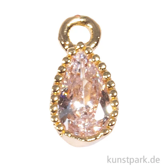 Artikelbild 1 des Artikels “Mini-Strassanhänger Metall - goldener Tropfen, 2 Stück “