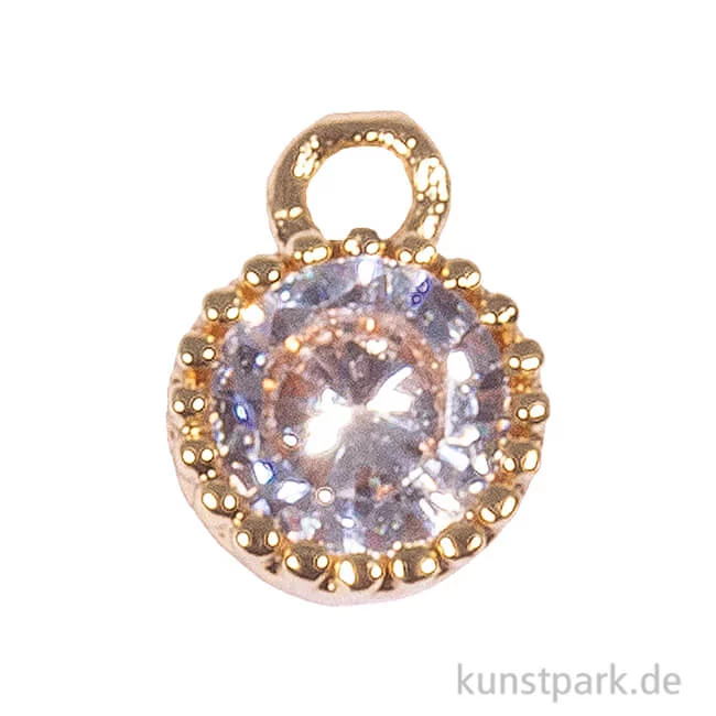 Artikelbild 1 des Artikels “Mini-Strassanhänger mit goldenem Metall - Rund, 2 Stück “