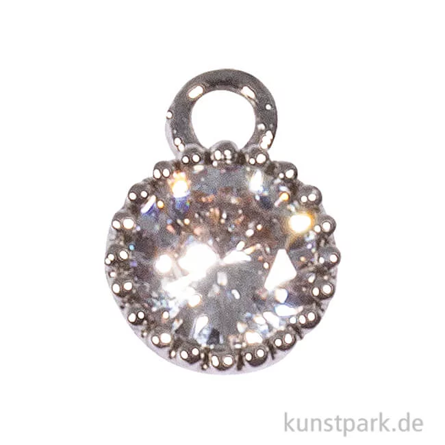 Artikelbild 1 des Artikels “Mini-Strassanhänger mit silbernem Metall - Rund, 2 Stück “