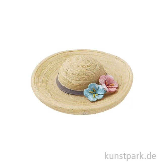 Artikelbild 1 des Artikels “Mini Strohhut mit Blüten, 4,5 cm “
