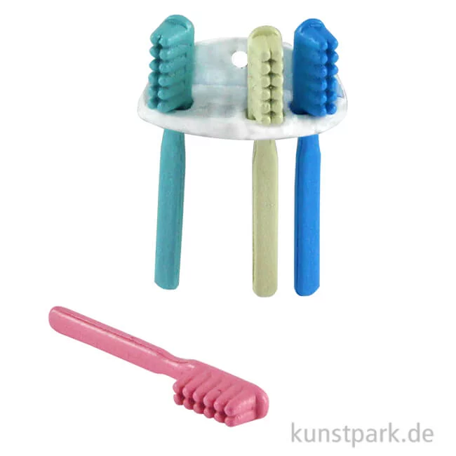 Artikelbild 1 des Artikels “Mini Zahnbürstenset mit Halter, 2 cm “