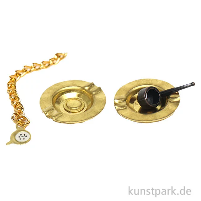 Artikelbild 1 des Artikels “Miniatur Aschenbecher mit Zubehör, Durchmesser 1,8 cm “