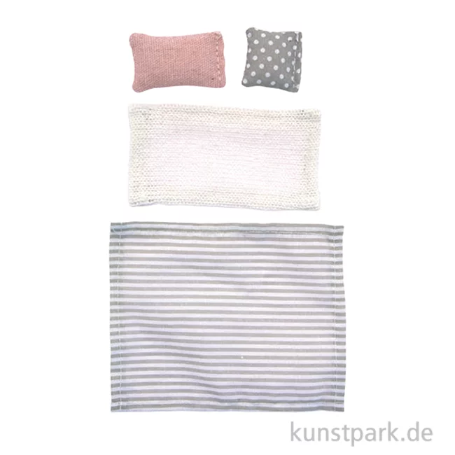 Artikelbild 1 des Artikels “Miniatur Bettwäsche, Schlafzimmer Set, 4-teilig “