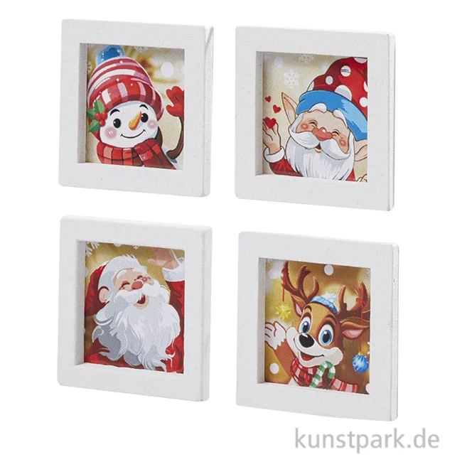 Artikelbild 1 des Artikels “Miniatur Bilder, Weihnachtsmotive, 4er Set, 3 x 3 cm “