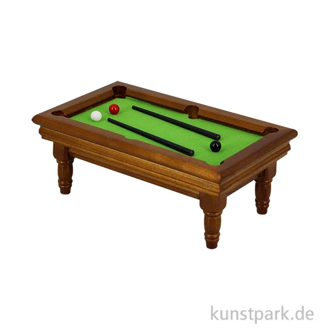 Artikelbild 1 des Artikels “Miniatur Billardtisch, Holz, Nussbaum, 16,5 x 6,5 x 9 cm “