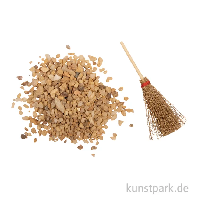 Artikelbild 1 des Artikels “Miniatur Deko Set, Besen + Kies, 8,6 cm “