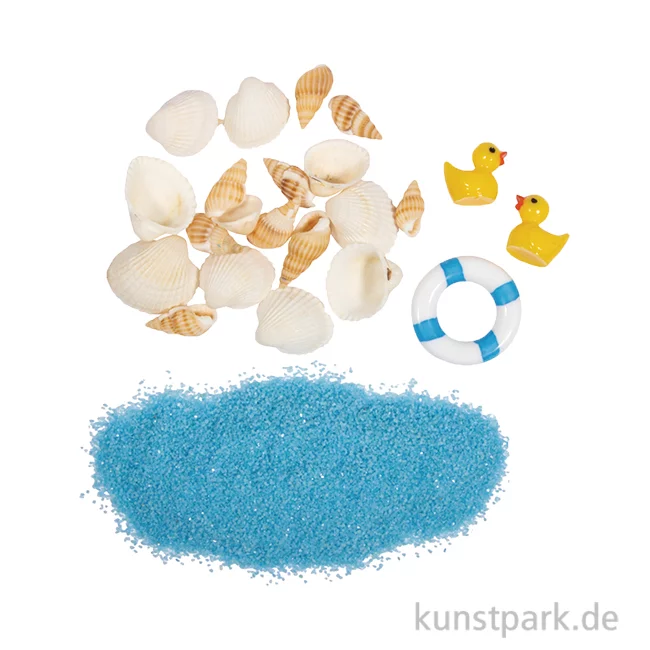 Artikelbild 1 des Artikels “Miniatur Deko Set, Strand, Muscheln + Sand “