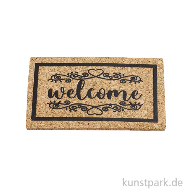 Artikelbild 1 des Artikels “Miniatur Fußmatte, Kork, 2 Stück, 5,5 x 3,5 cm “