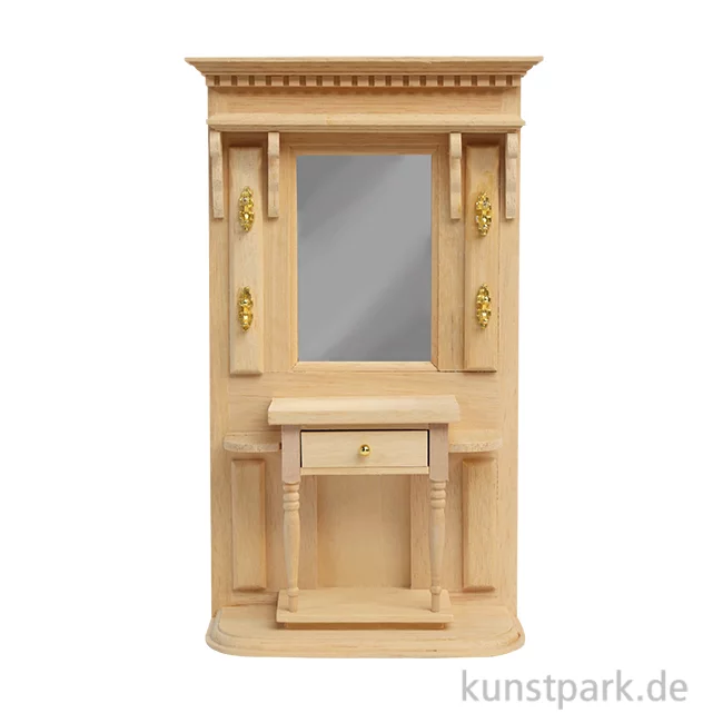 Artikelbild 1 des Artikels “Miniatur Garderobe, Holz, 10 x 14,5 x 4 cm “