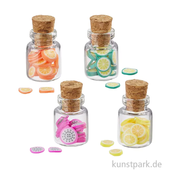 Artikelbild 1 des Artikels “Miniatur Gläser mit Früchten, 2,2 x 1,3 cm, 4 Stück “