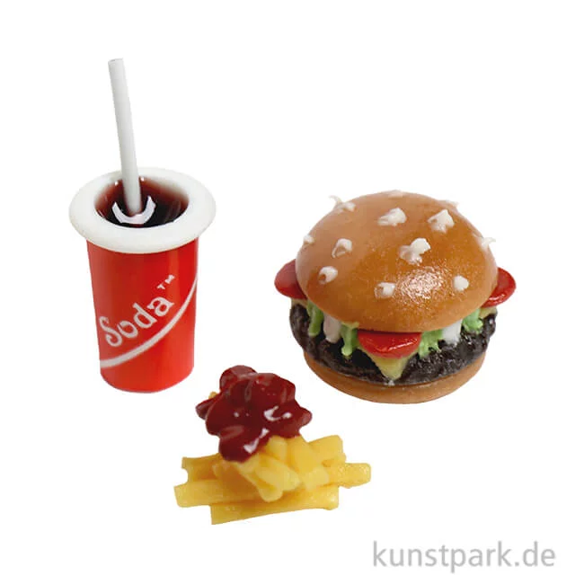 Artikelbild 1 des Artikels “Miniatur Hamburger Menü, 3-teilig, 2,5 x 4 cm “