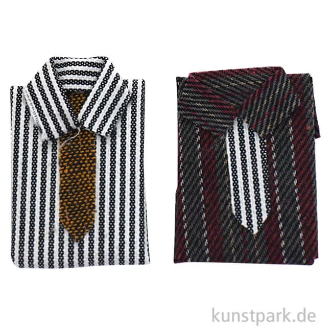 Artikelbild 1 des Artikels “Miniatur Hemden mit Krawatte, 2 x 3,5 cm, 2 Stück “