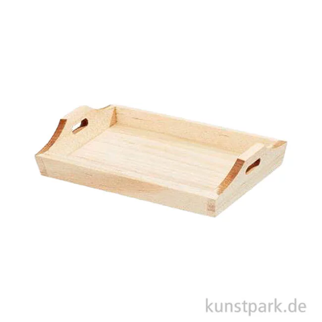 Artikelbild 1 des Artikels “Miniatur Holz-Tablett, 5 x 3,5 x 1 cm “