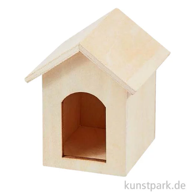 Artikelbild 1 des Artikels “Miniatur Hundehütte, Holz, Natur, 3,8 x 5,5 x 4,2 cm “