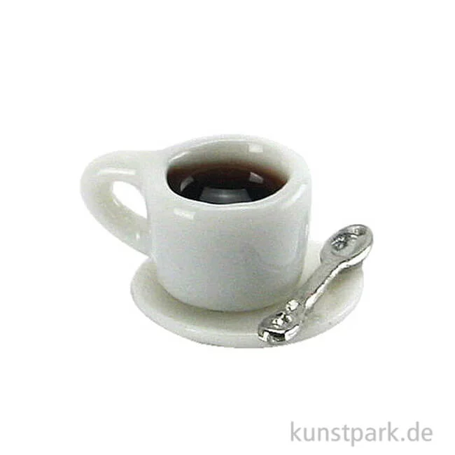 Artikelbild 1 des Artikels “Miniatur Kaffeetasse mit Löffel 1 cm “