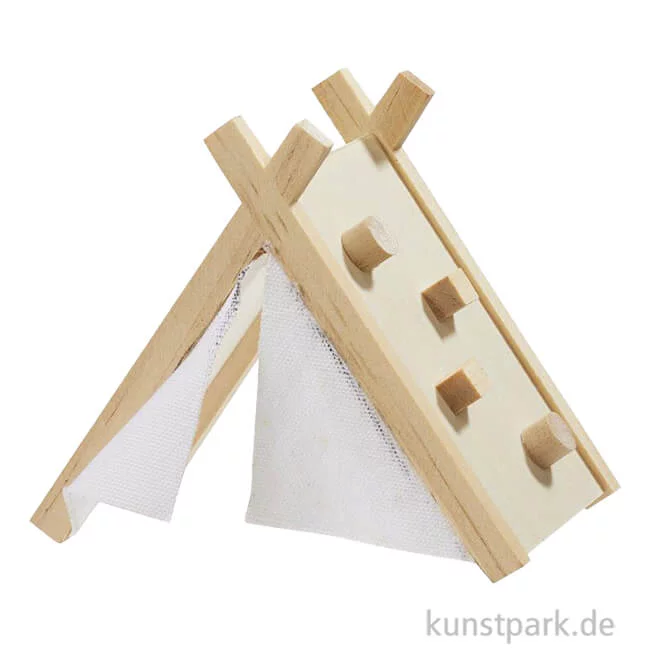 Artikelbild 1 des Artikels “Miniatur Kletter-Zelt, Holz, 8 cm “