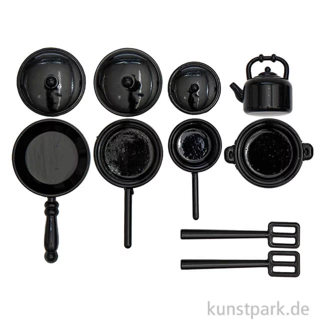Artikelbild 1 des Artikels “Miniatur Kochutensilien, Schwarz, 7-teilig “